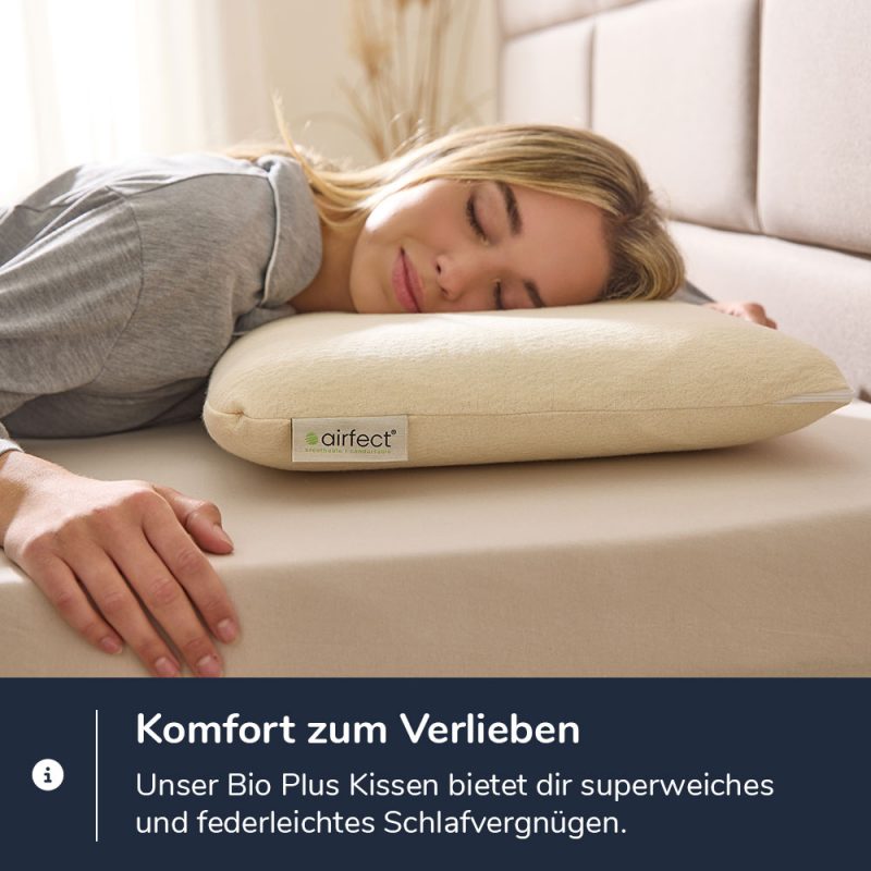 airfect Kissen Bio Plus inkl. kbA-Baumwollbezug – Bild 5