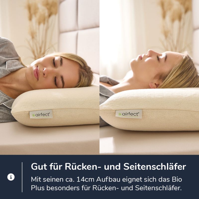 airfect Kissen Bio Plus inkl. kbA-Baumwollbezug – Bild 4