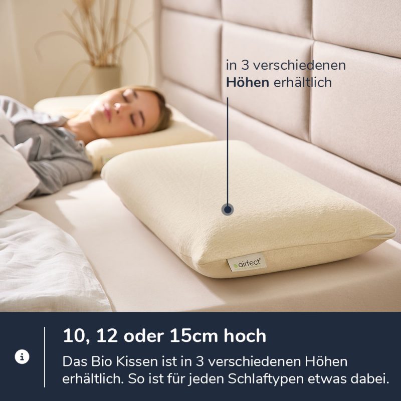 airfect Bio Kissen inkl. kbA Baumwollbezug – Bild 3