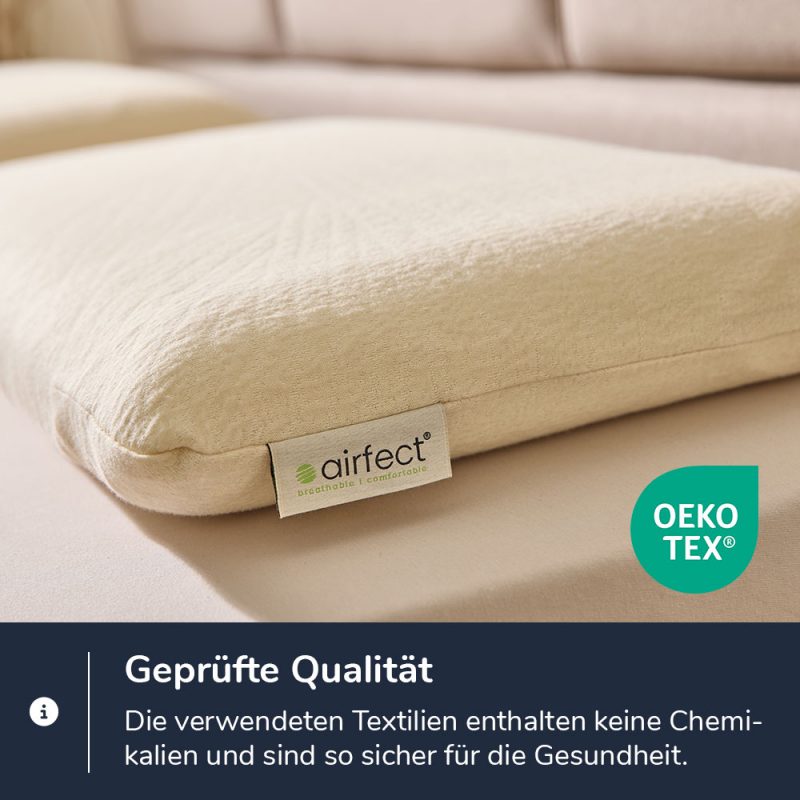 airfect Bio Kissen inkl. kbA Baumwollbezug – Bild 5