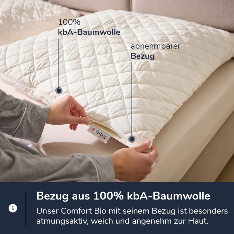 airfect Comfort Bio Kissen inkl. kbA Bezug – Bild 3