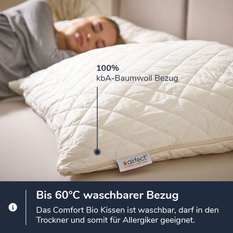 airfect Comfort Bio Kissen inkl. kbA Bezug – Bild 4