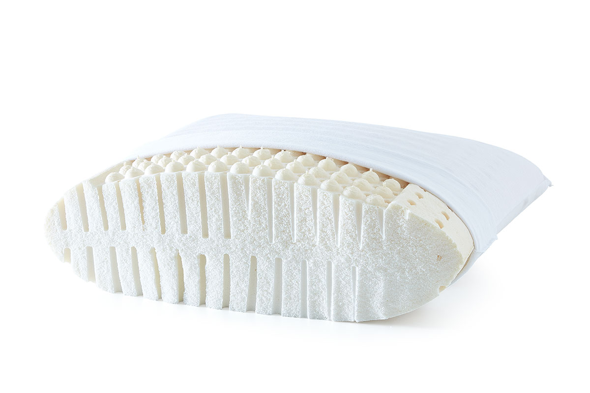 Latexkissen Querschnitt mit Noppenseite