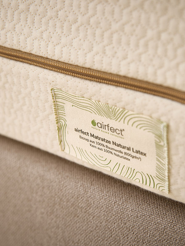 Latexmatratze Label